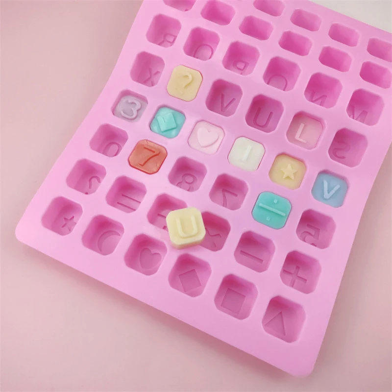 Letter Chocolate Mold Uppercase Alphabet Candy Gummy Silicone Mould 3D Wax Melt Silica Gel Cake Cupcake Decoration Ice Cube Tray