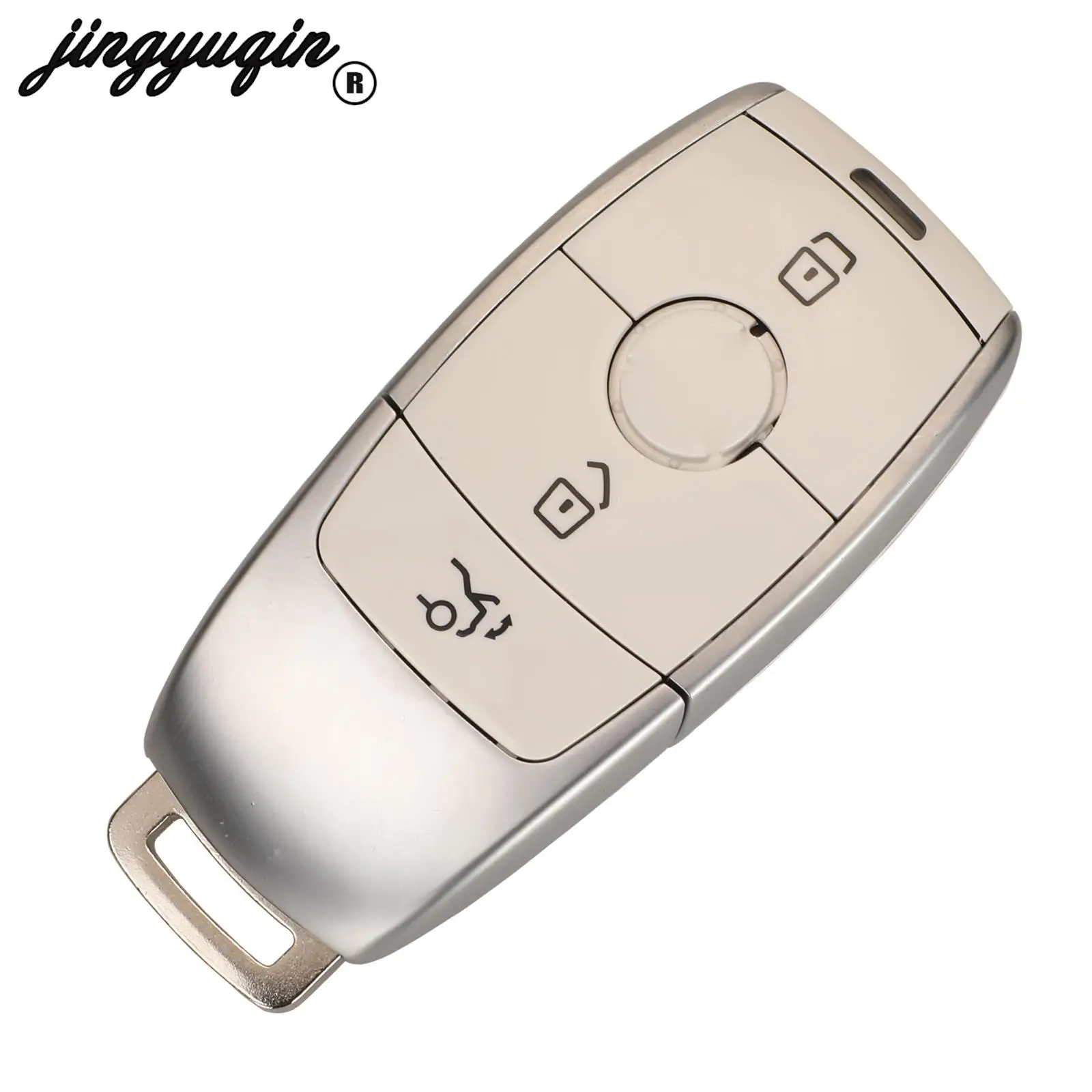 Jingyuqin per Mercedes Benz AMG C200L E300L S320 S350 S350L S450l S500l GLC Remote Car Key Case Shell White Fob 3 pulsanti