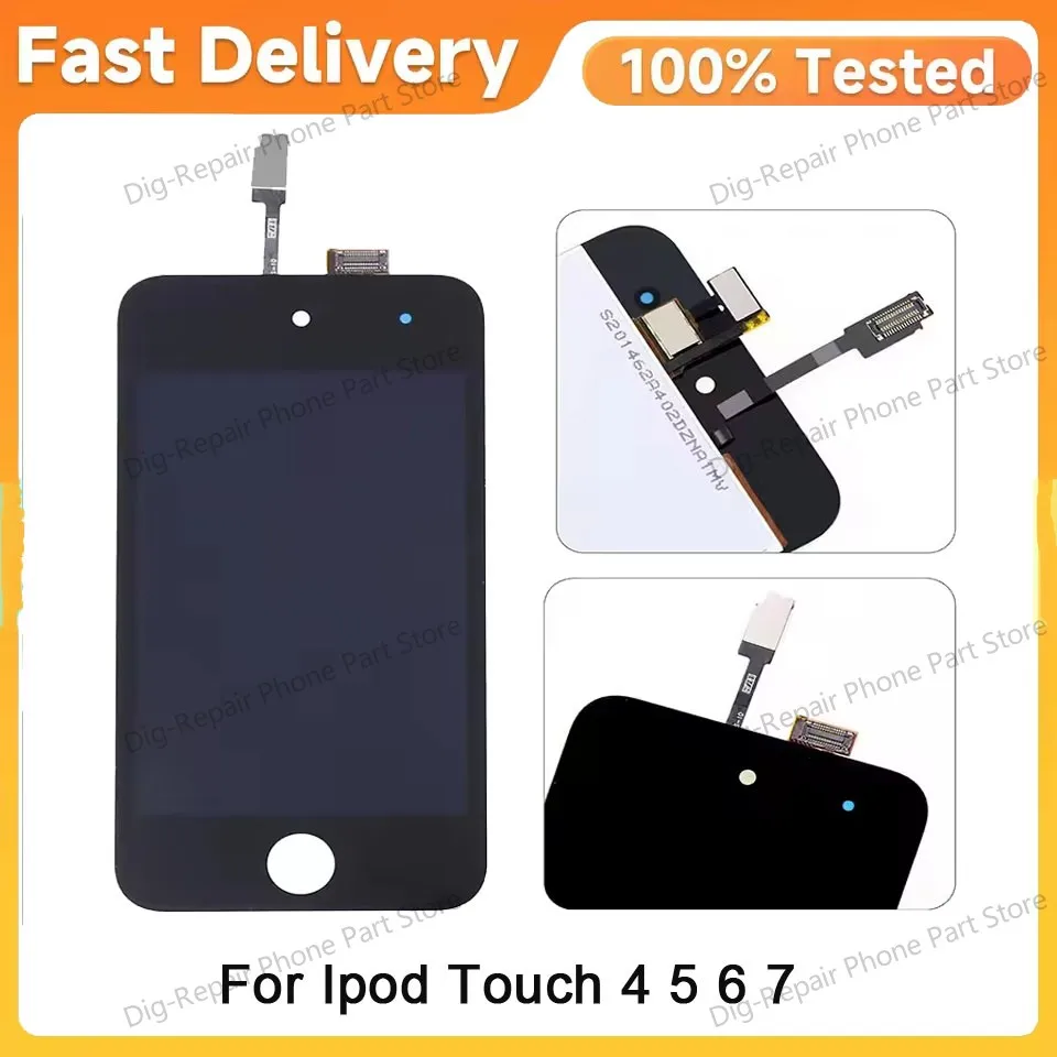 Tested LCD Display And Touch Screen Assembly For Ipod Touch 4 A1367 5 5th A1509 A1421/ 6th A1574 / 7th A2178 LCD Touch Panel