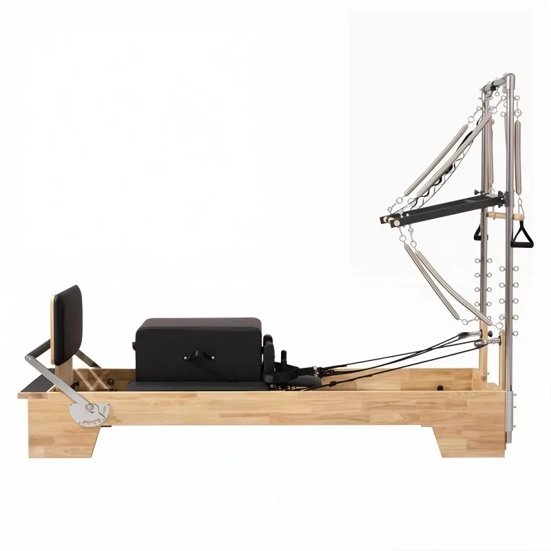 

YTYIN CooSport Fitness Half Trapeze Pilates Reformer Tower Oak Wood Durable Adjustable Pilates Studio Health