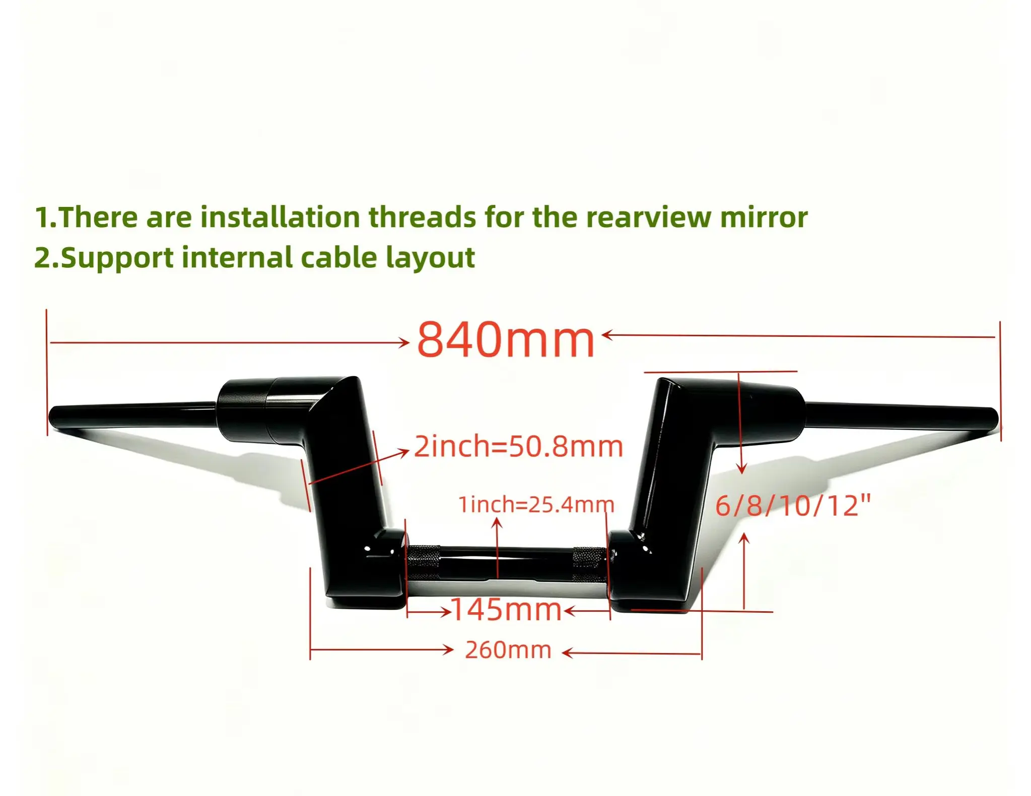 2 Inch Ape Hanger Bar For Harley Sportster S 1250 Nightster 975 2021-2024 RH1250S RH975 RH 975S RH975 Motorcycle Handlebar Bars