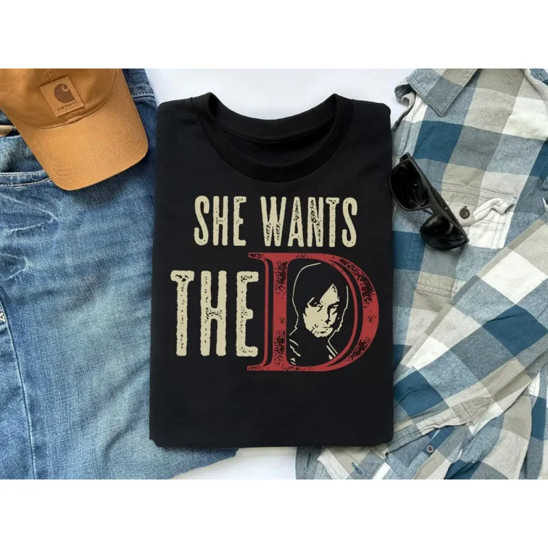 She Wants The D Daryl Dixon T-Shirt Daryl Dixo Shirt  For Daryl Dixo Shirt Norman Reedua Shirt Gift For Him