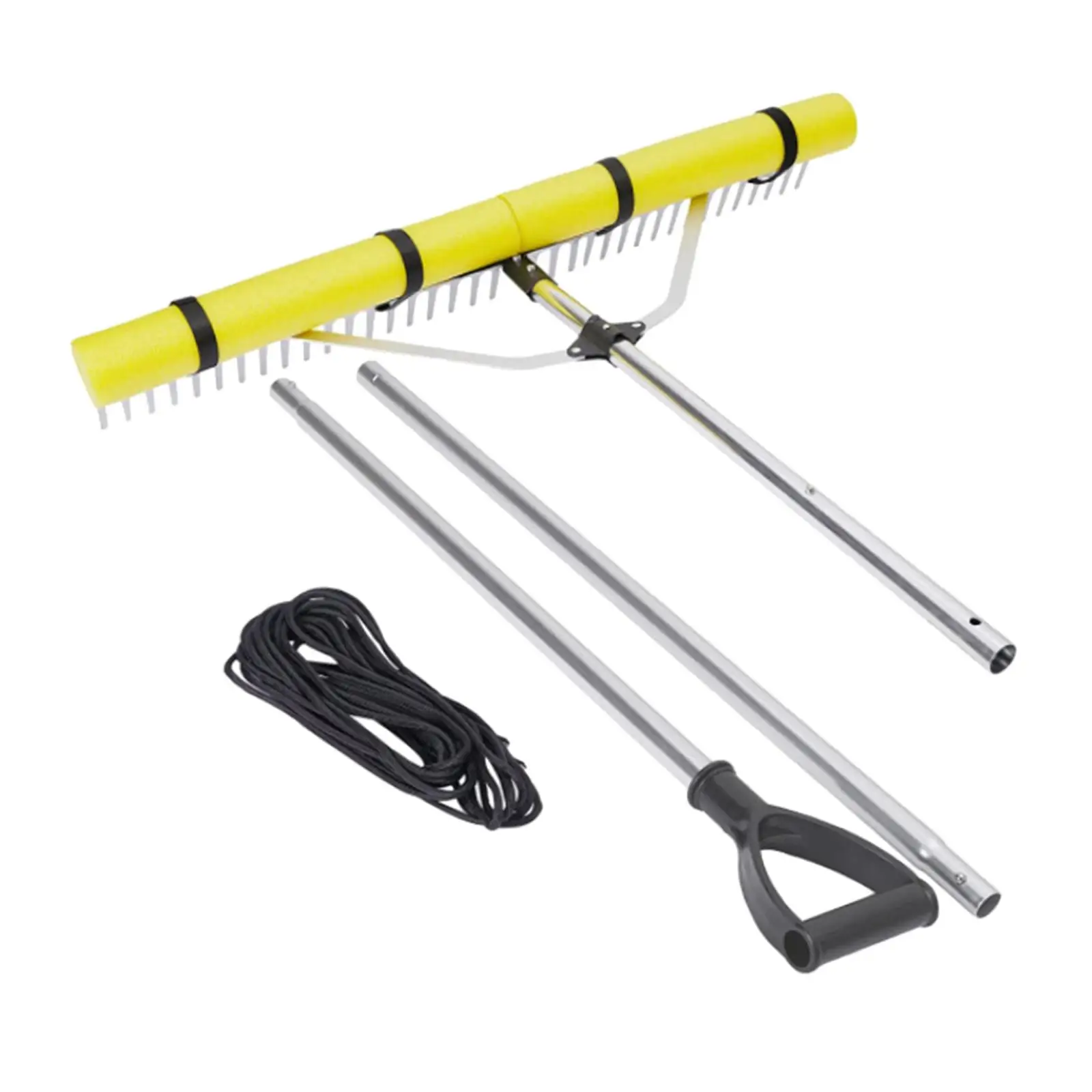 

92cm Head Floating Lake Pond Rake for Leaves Removal Multifunctional Professional Lawn Care Tool Foldable 7.5ft Extended Handle