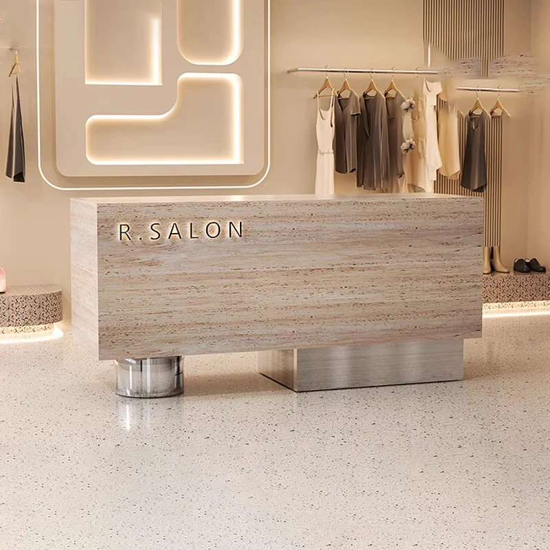 Luxury Modern Reception Desk Clothing Store Decor Beauty Salon Reception Desk Hairdressing Mostrador De Tienda Beauty Furniture
