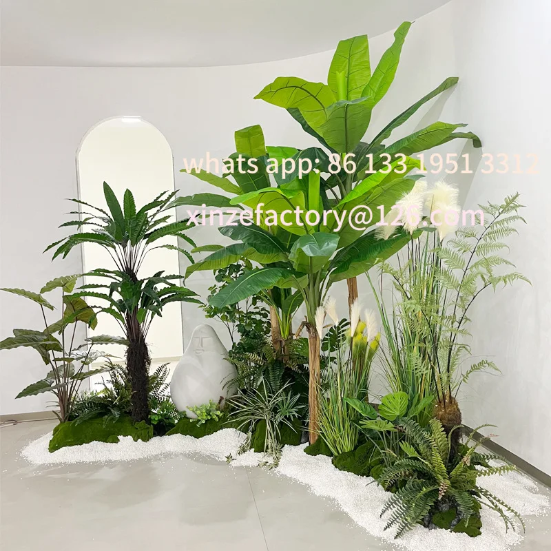 

Simulation green plant landscaping combination balcony landscape indoor and outdoor window decoration fake plant courtyard entra