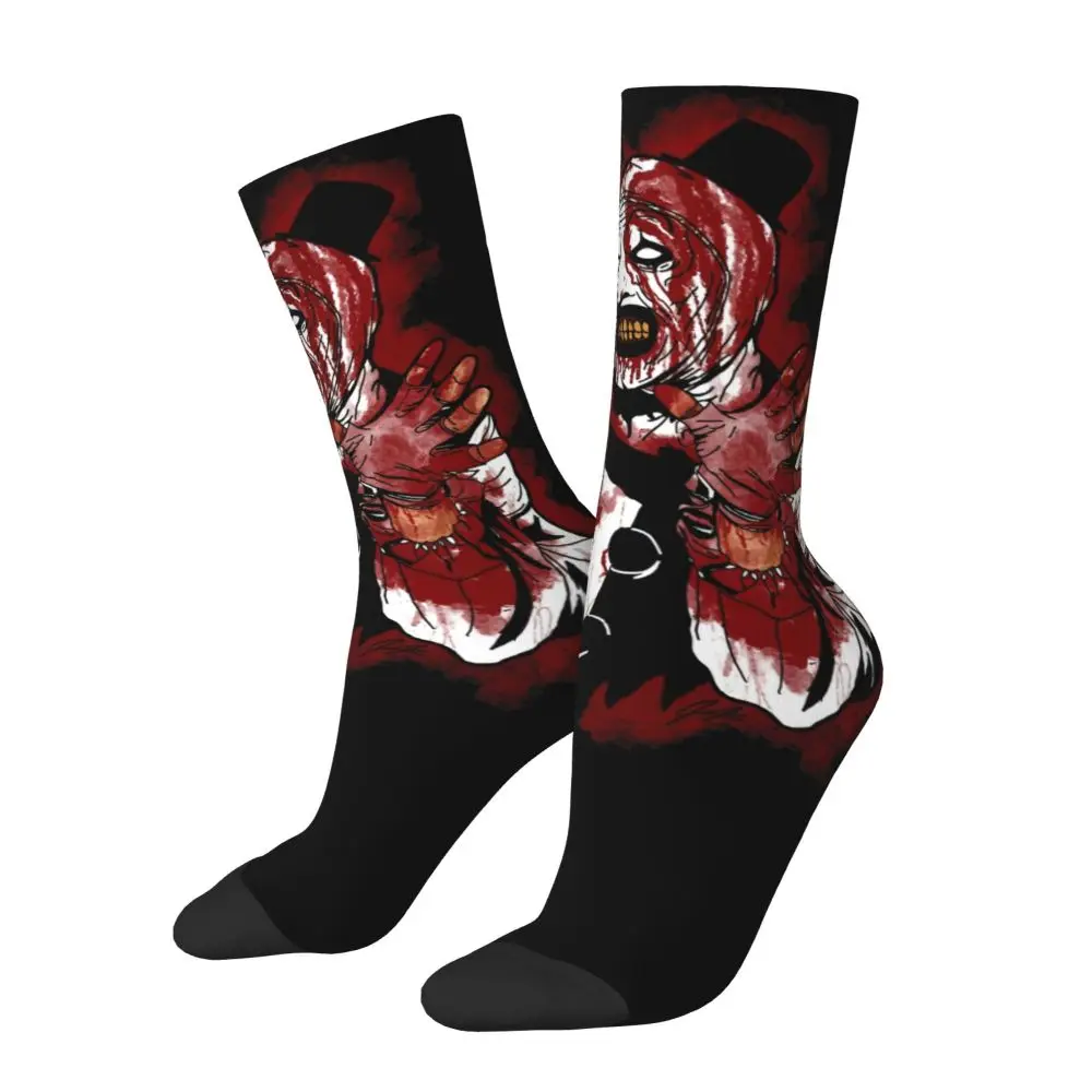 AliExpress Terrifier Silent Clown Bloody Socks Spring Stockings Gothic Men Breathable Socks Graphic Cycling Anti Slip Socks
