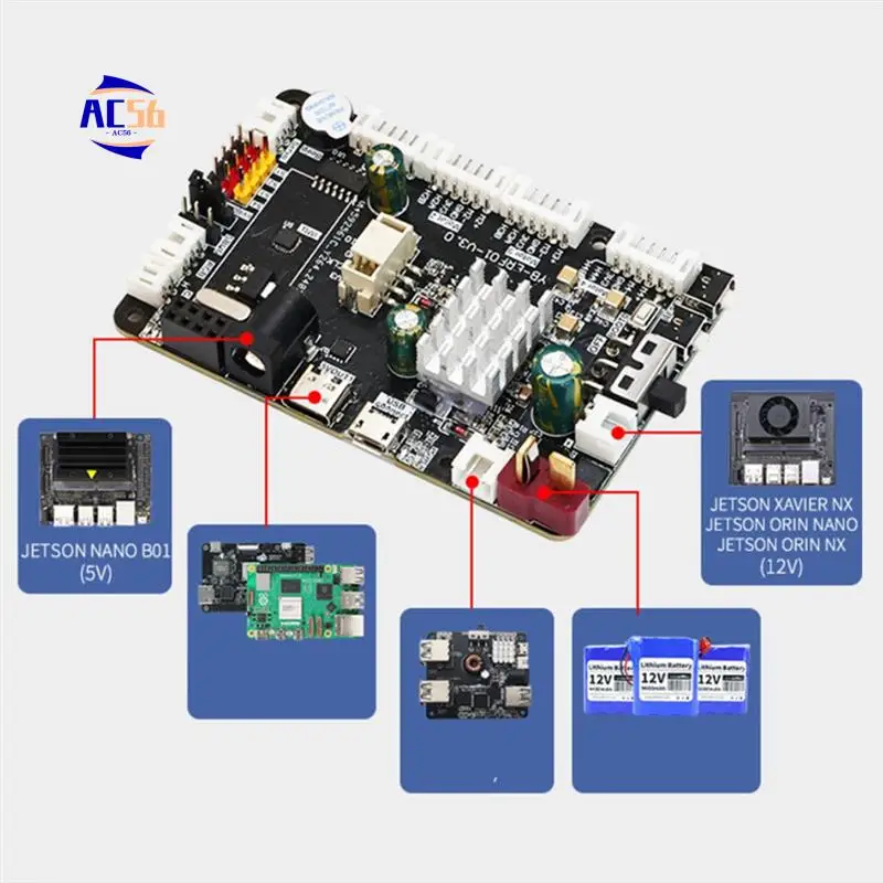 

Плата управления роботом AC56-Ros Ros2 со Stm32f103rct6 Imu для робота Raspberry Pi Jetson