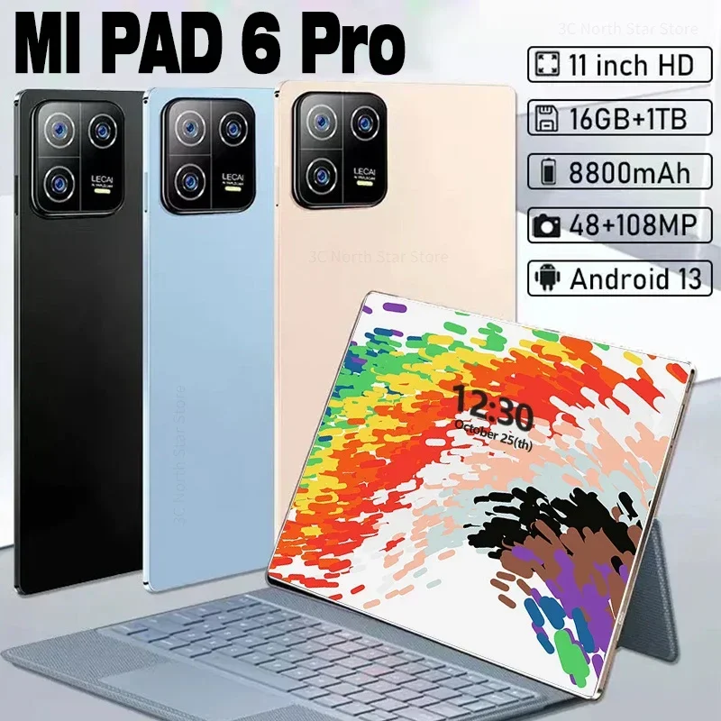 

Оригинальный планшет Pad 6 Pro, 11 дюймов, Android13, планшетный ПК mi Pad 6 max, глобальные планшеты 5G/Wi-Fi, планшет с двумя SIM-картами, разблокированная вкладка