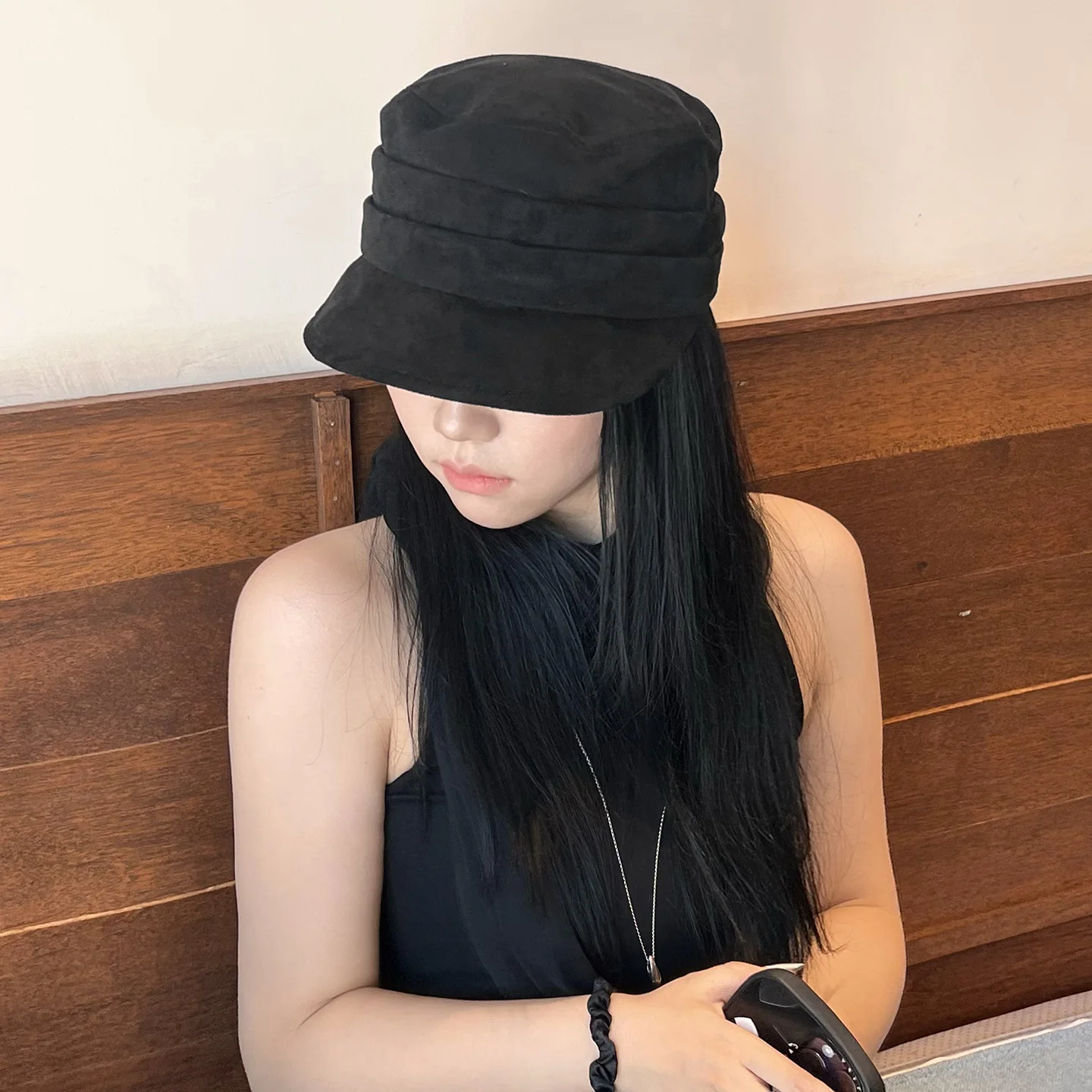 boina-estilo-retro-japones-fena-lancamento-2025-emaecedora-versatil-tamanho-ande-bone-de-pintor-chapeu-de-verao