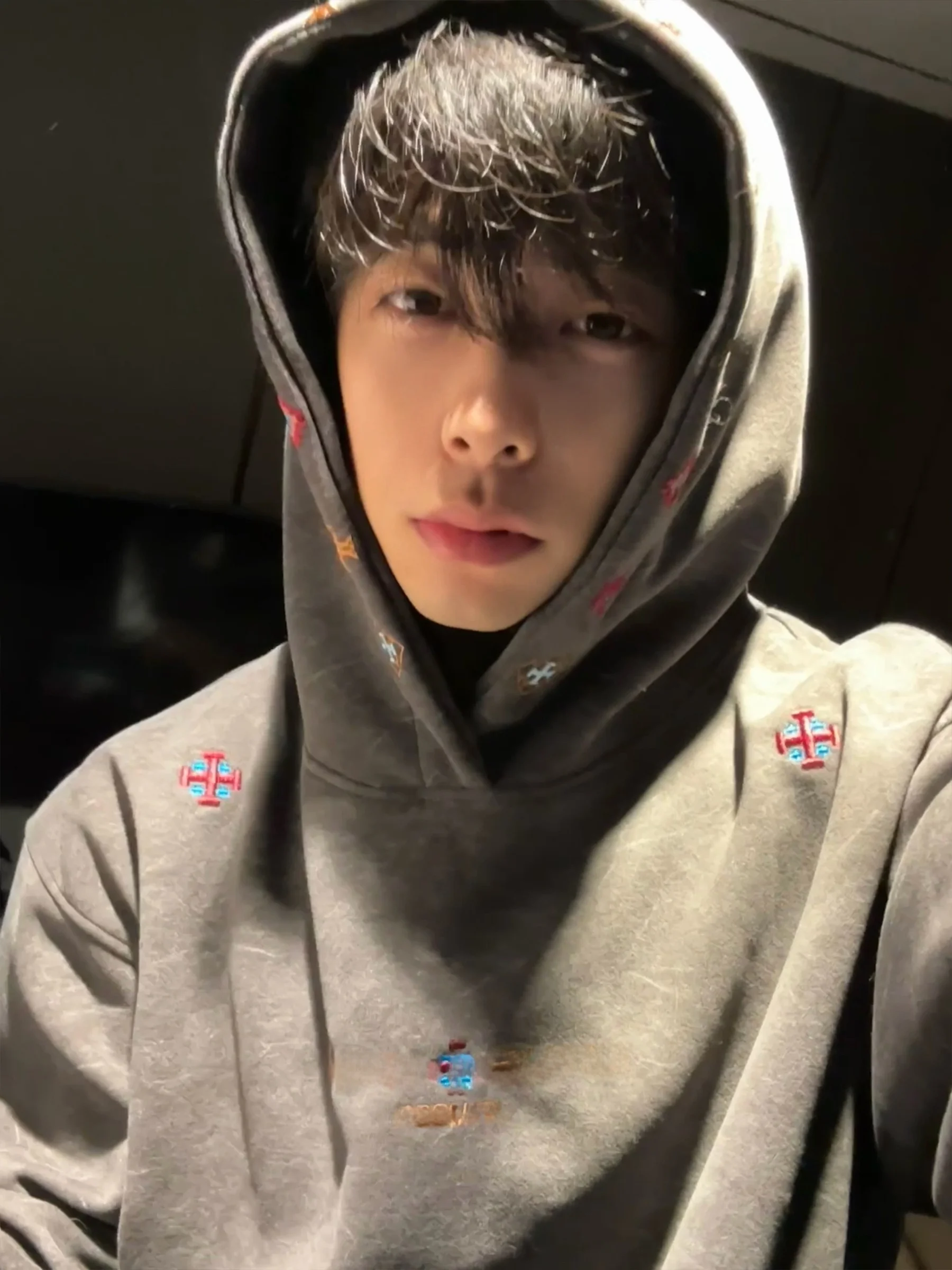 

Thiened Embroidered Hoodie Sweatirt Men's Loose Fit Fce Lined Winter Jaet Youth Trendy Brandl Casual Outerwear