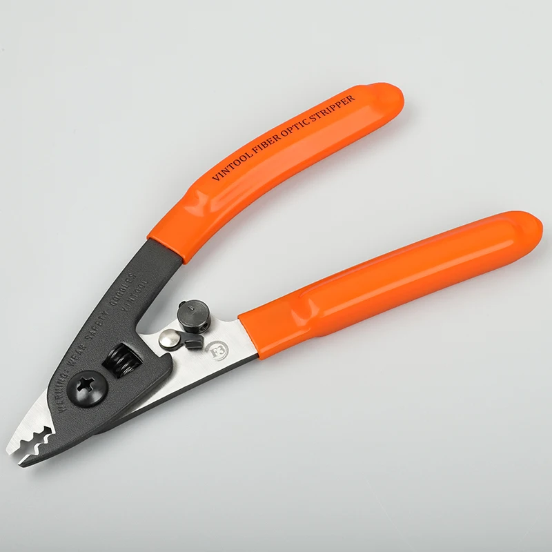 Teflon F3 Three-port Fiber Optical Stripper Pliers Wire Strippers for FTTH Tools Optic Stripping Plier Tool