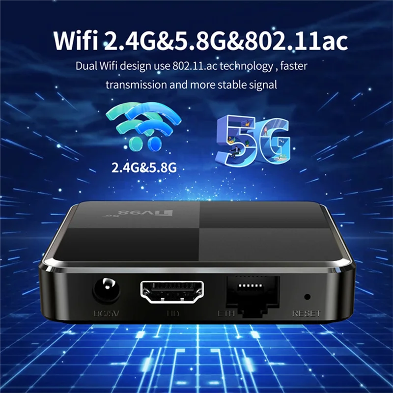 

AED7-S905W2 2.4G &5G Wifi 4K Android 11 Smart TV Box TV98 Media Player Durable EU Plug