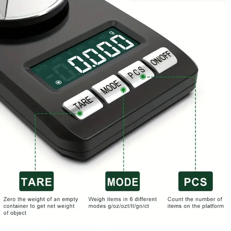 High Precision USB Charging Jewelry Scale 0.01g Mini Electronic Pocket LCD Accurate Digital Balance Weight Gold Diamond Scale