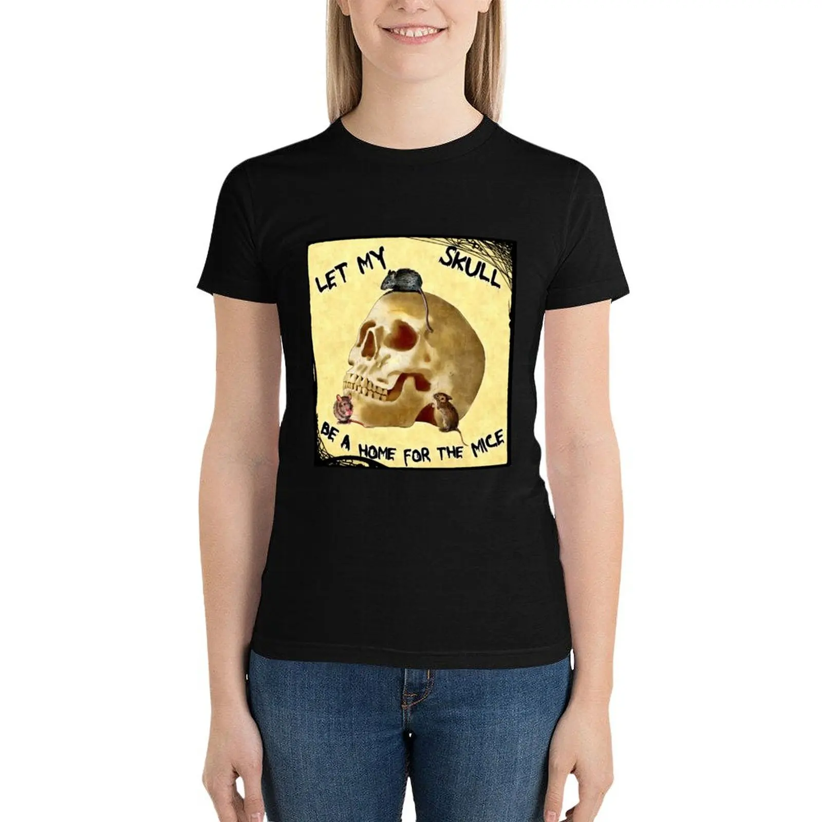 

Mouse house T-Shirt tops Female clothing tight shirts for Women