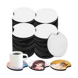 10pcs/20pcs DIY White Sublimation Car Coasters - Highly Durable, Customizable & Ideal for Creating Unique Personalized Gifts