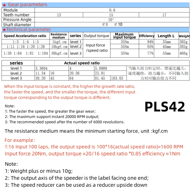 Imagem -06 - Engrenagem Dupla do Eixo do Eixo Caixa de Redução Planetária do Motor 42 mm Caixa de Engrenagens Planetária
