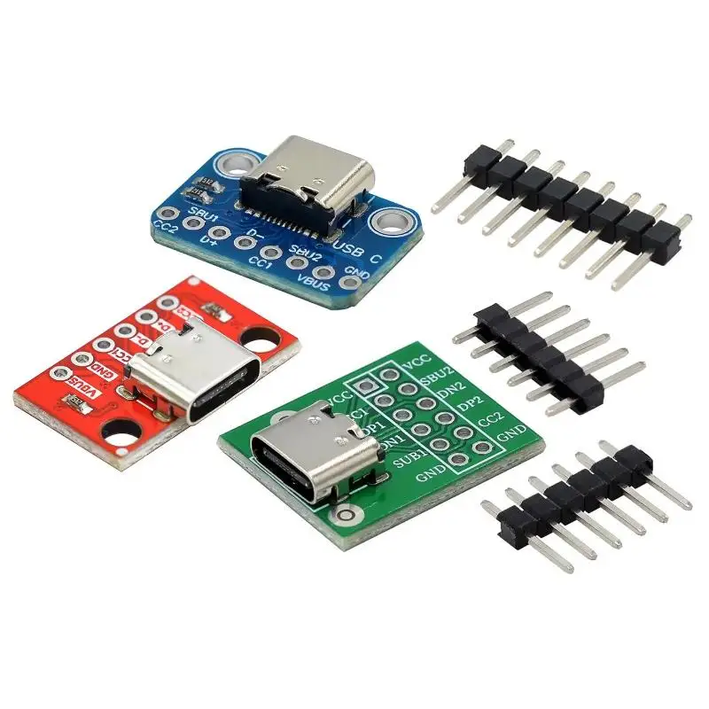 

【C】1 Set USB3.1 16P To 2.54 High Current Power Adapter Board Module TYPE-C Female Test Board For Arduino