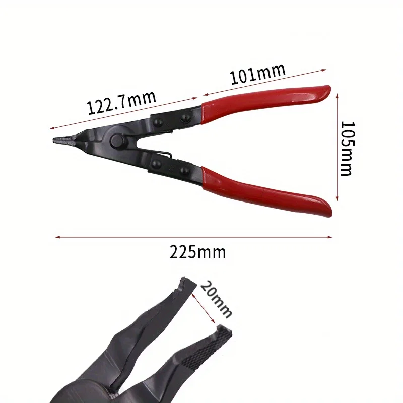 1Pc Flat Jaw Circlip Pliers Auto Transmission Repair Flat Head Retaining Ring Snap Ring Pliers Car Gearbox Maintenance Hand Tool
