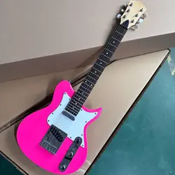 Stock Mini Electric Guitar Pink for Children Easy Taking Travel Guitar 34 Inch 6 Strings Customized Rare pink Baby Guitar Only