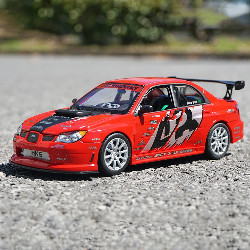 WELLY 1:24 APR Subaru lmpreza Performance Alloy Car Model Diecasts & Toy Vehicles Collect Car Toy Boy Birthday gifts