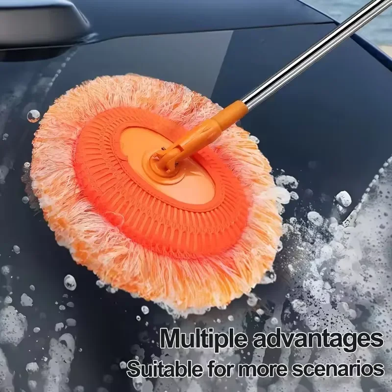 Retractable Wet And Dry Ceiling Mop Set with 4 Mop Heads Dust Mop for Floor Wall Tile Glass Window And Car Cleaning