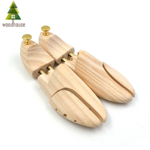 Imagen 2 del producto Árboles de zapatos para hombres y mujeres Árbol de zapatos de madera de pino de Nueva Zelanda ajustable de doble tubo