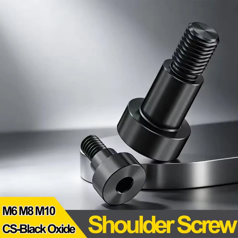 1/2/5/10Pcs M6/M8/M10 Carbon Steel Black Oxide Limit Screw Standard Shaft Shoulder Bolt Plug Safety Locking Buckle