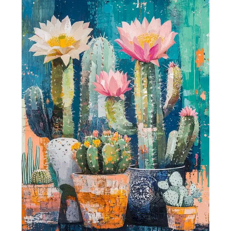 

GATYZTORY Painting By Number Flowers DIY Frame Coloring By Numbers Acrylic Paints Set Wall Art Picture On Canvas Home Decoration