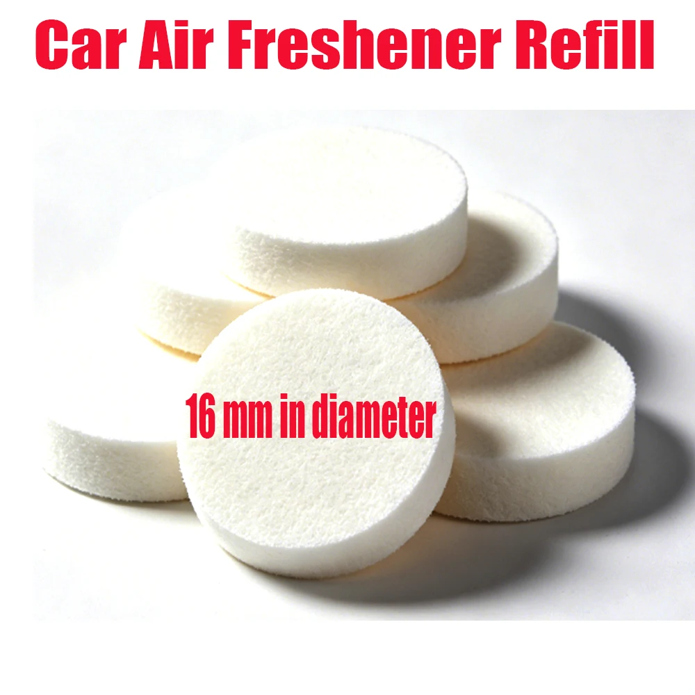 

10/30 pcs16mm Round Scented Cotton Pads Car Air Freshener Refill Pads Replacement Core for Car Vent Clip Neck Fan Rose