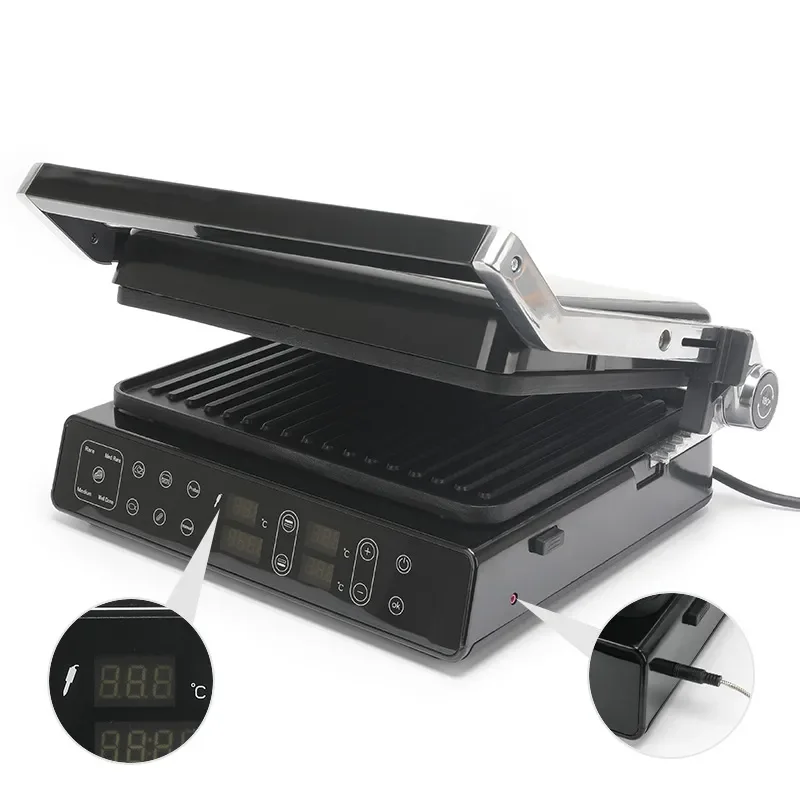 Electric Sandwich Maker Non Stick Plates Double Sided Heating Household BBQ Grill Steak Press Removable Baking Pan Easy Clean