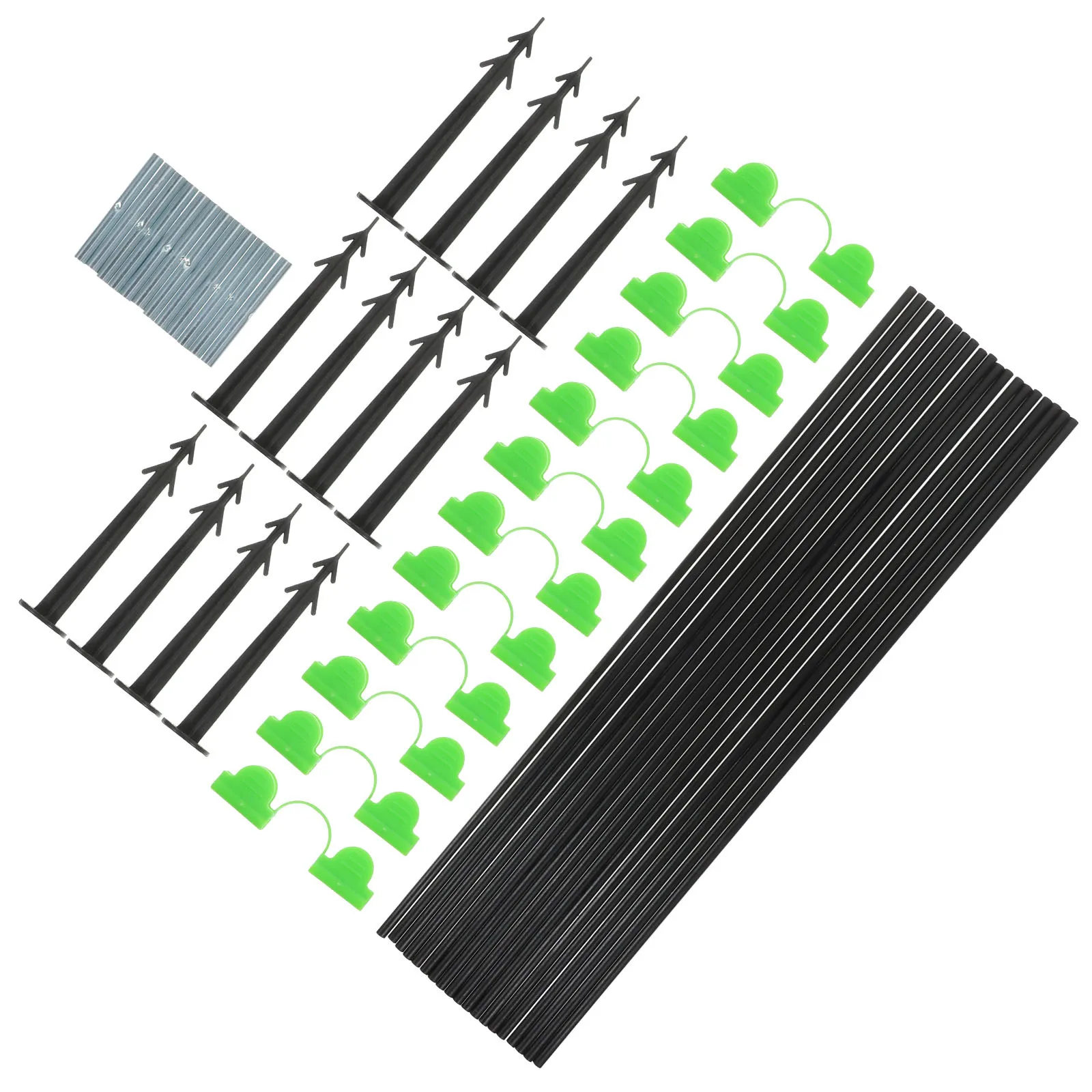 1 Juego de aros de cobertura de plantas de protección contra heladas, fila de soporte de túnel de jardinería, aros de cubierta de fila de invernadero, marco de cultivo