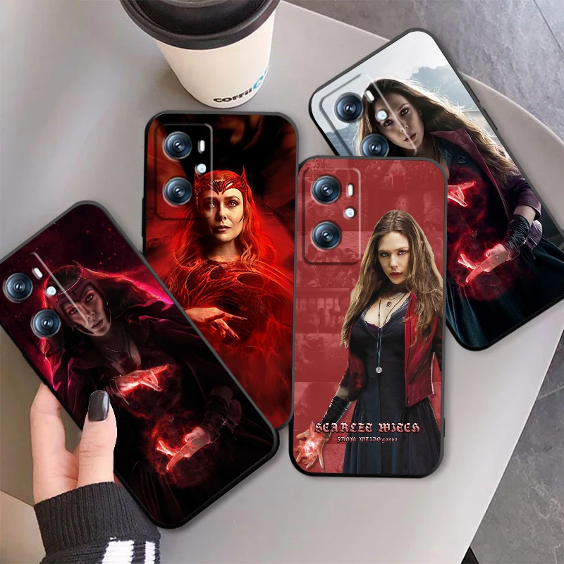 

Scarlet Witch Marvel For OPPO Find X6 X5 X3 A54S A5 A94 A16 A53S A57 A74 A72 A98 A78 A96 A9 5G Black Funda Phone Case