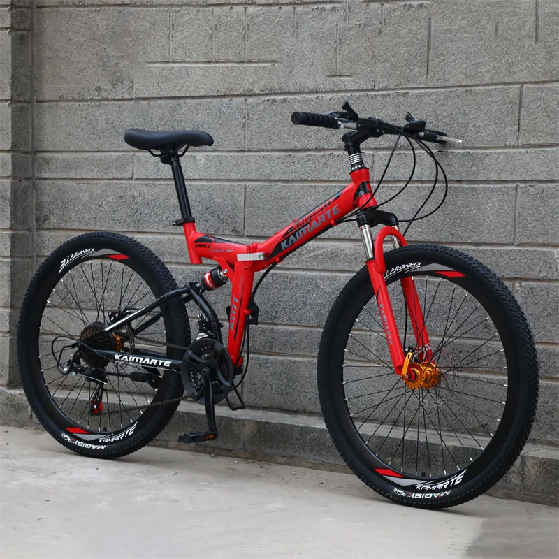 Hot Selling 21 24 27 Speed Foldable Mountain Bike 26 Inch OEM Bicycle Carbon Steel Frame Road Bike Adult Bicycle Mountain Bike