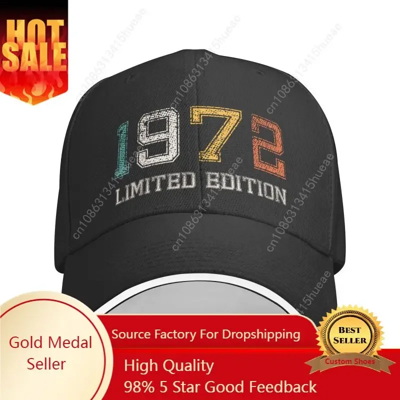 

Punk Born In 1972 Baseball Cap for Men Women Adjustable 50th Birthday Gift Limited Edition Dad Hat Sports