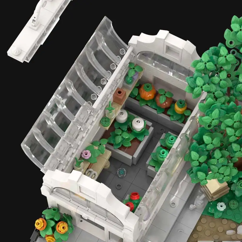 Moc arquitetura modular moderna cidade jardim montagem blocos de construção modelo originalidade tijolos quebra-cabeça brinquedos para crianças presente