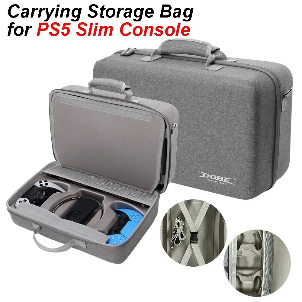 

High Quality Hard Case Storage Bag Shockproof Portable Travel Carrying Case with Handle EVA Zipper Handbag for PS5 Slim Console