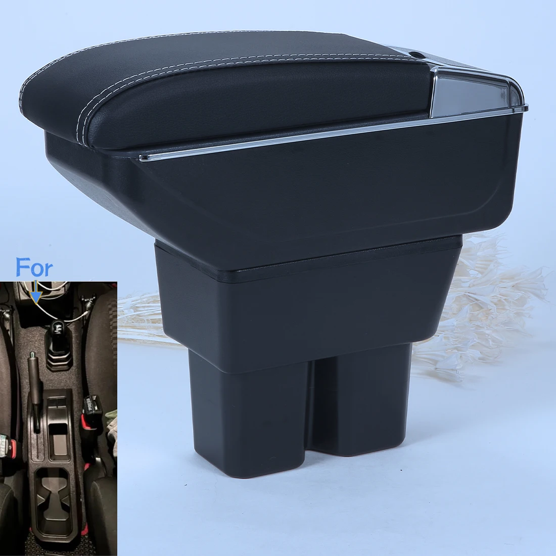 

Подлокотник-бокс для Suzuki Jimny JB74 2023 2022 2021 2020 2019. Автомобильный органайзер-подлокотник. Деталь для дооснащения. Автоаксессуар.