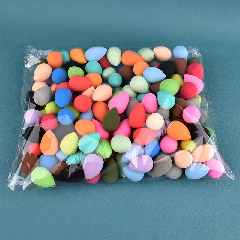 100~500Pcs Wholesale Mini Makeup Sponge Beauty Egg Wet&Dry Dual Use Soft Foundation Puff Concealer Flawless Mixed Cosmetic Spong