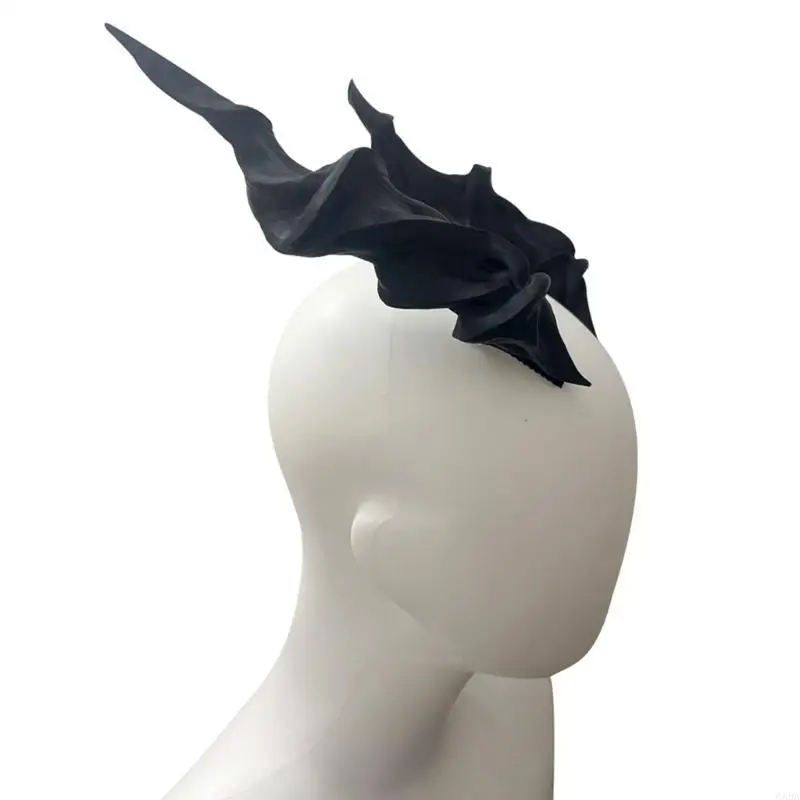 

Girl Flat Clip Horn Hairpin Ornaments Halloween for Women Girl Bunches Hairclip Dark for Halloween Photo Props 6XDA