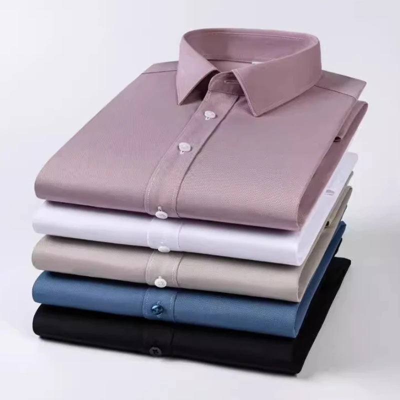 8XL Modal Fiber Work Man Shirts Long Sleeve Casual Business Formal Office White Shirt for Man Long Sleeve Slim Fit