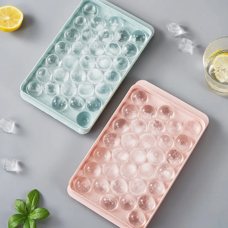 33 Ice Boll Hockey PP Mold Frozen Whiskey Ball Popsicle Ice Cube Tray Box Lollipop Making Gifts Kitchen Tools Accessories