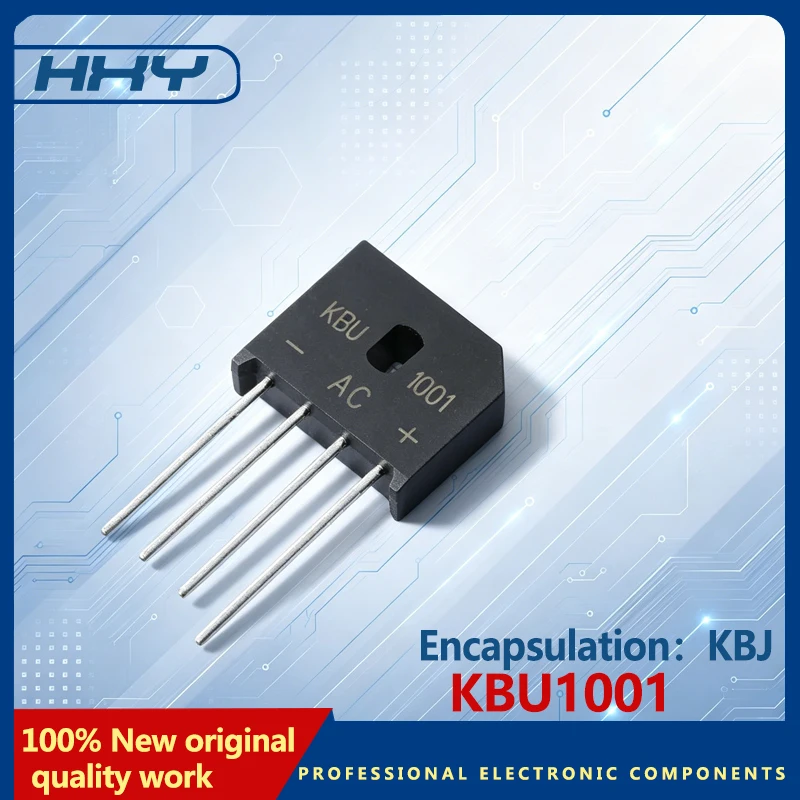 

10PCS KBU1001 KBU package 10A100V rectifier bridge diode