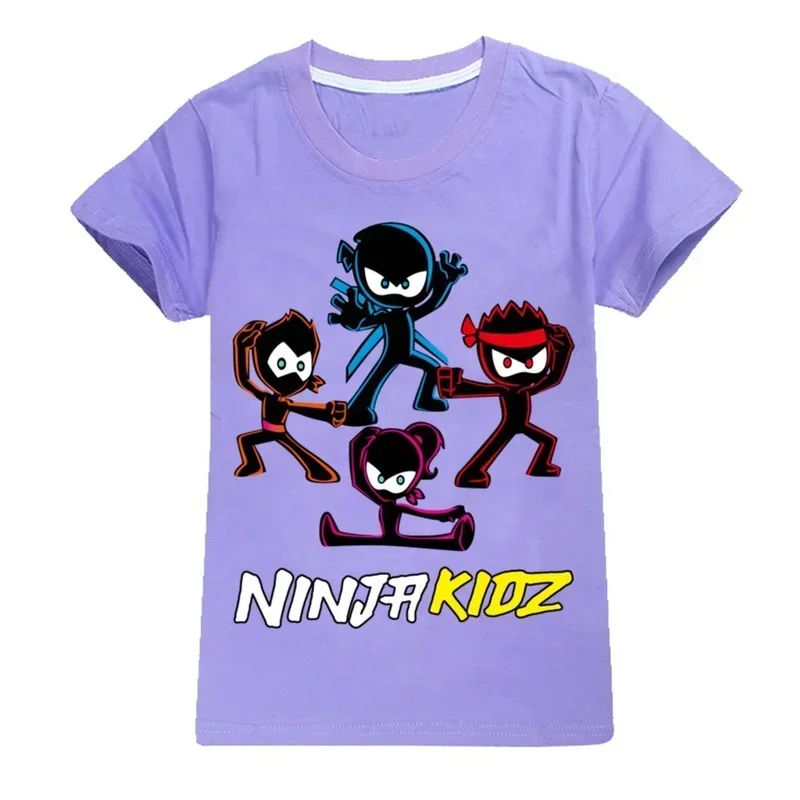 NINJA KIDZ Ragazzo Vestiti Estivi SPY Ninjas Ragazzi Adolescenti Abbigliamento Cotone Ragazzi Maglietta Boutique Abbigliamento per bambini O-Collo ragazze Top Camicia