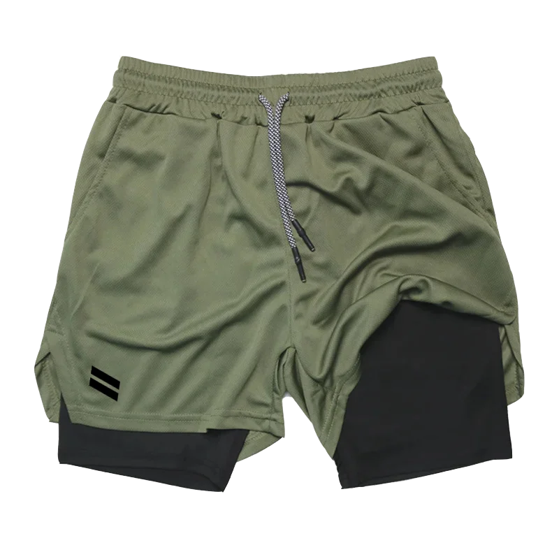 High Quality Tight Running Sports Shorts Workout Training Jogging 2-In-1 Double Deck Harajuku Bottoms Summer