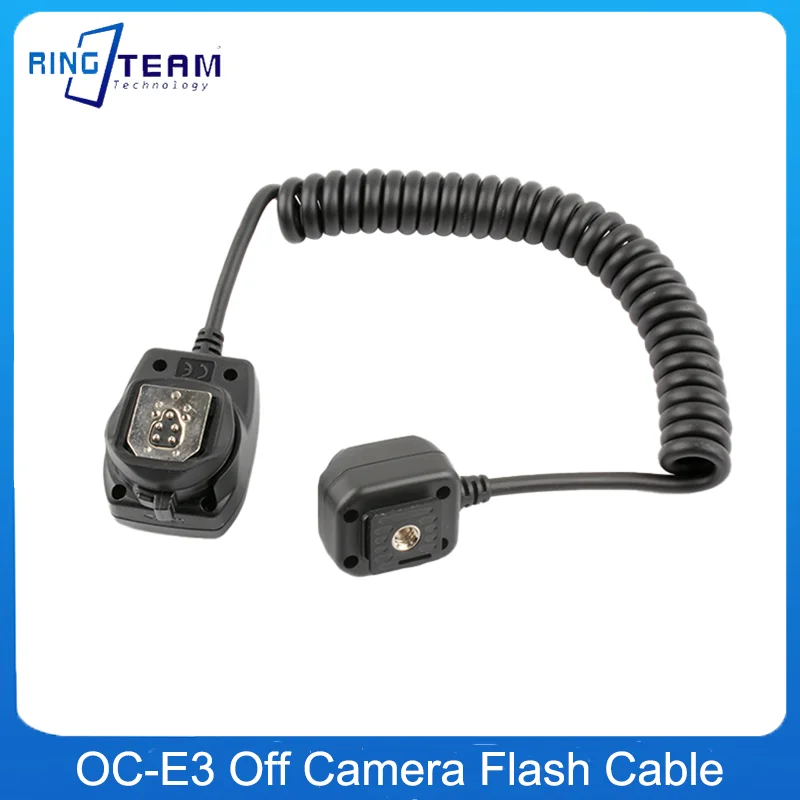 OC-E3 Off Camera Flash Cable Hot Shoe Cord Sync Off-Camera Flash Focus Cable Camera Extension Cord for Canon 580EXⅡ