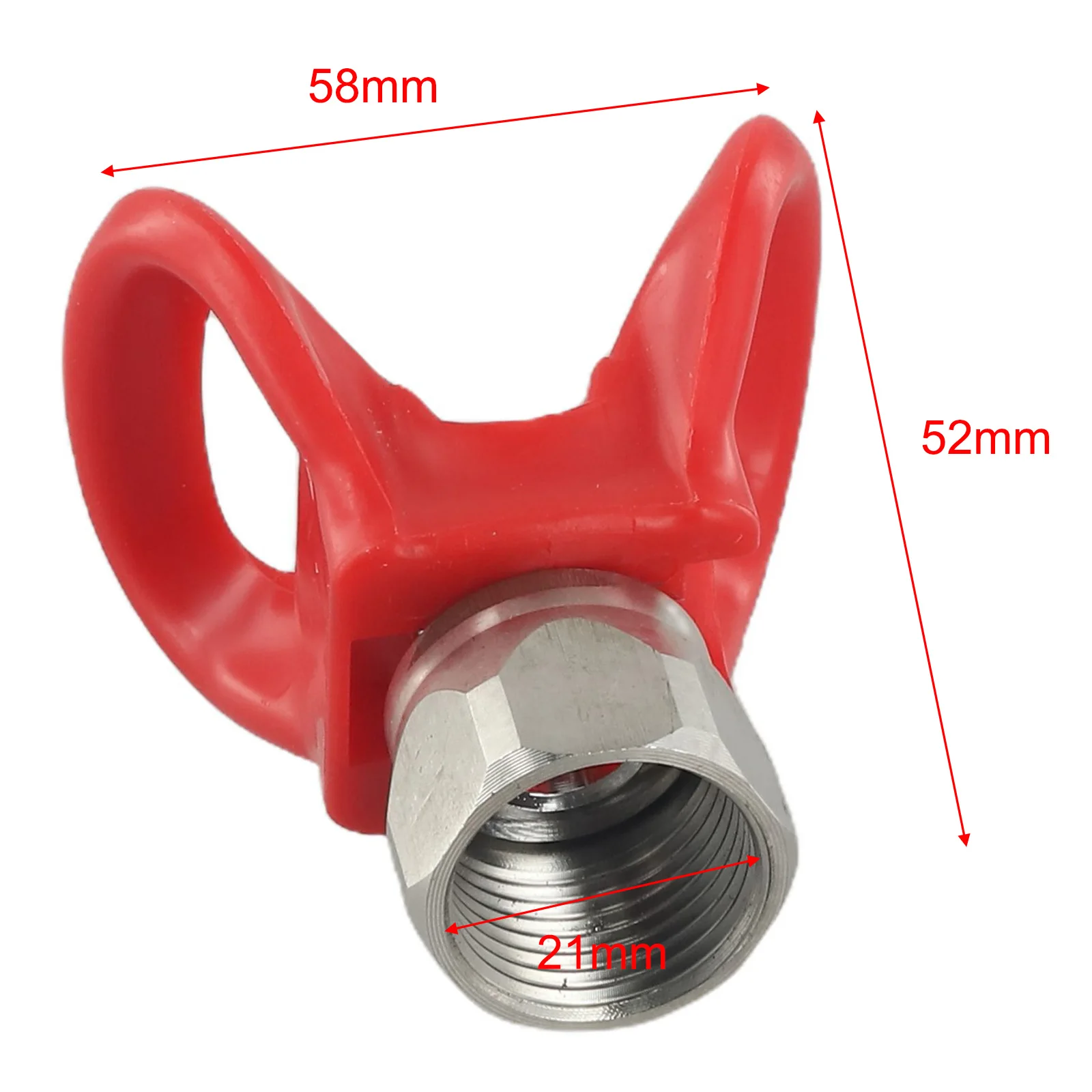 Airless Sprayer Nozzle Seat Guard Replacement Part with G7/8 14 Thread Size Metal and Plastic Materials for Reliable Protection