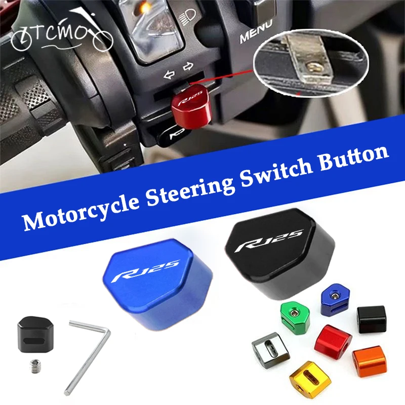 

For YAMAHA YZF R125 YZFR125 2008-2026 CNC Aluminum Motorcycle Switch Button Turn Signal Switch Key Cap
