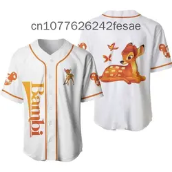 2024 New Thumper Rabbit Bambi Gray Black Beigei Patterns Disney Baseball Jersey