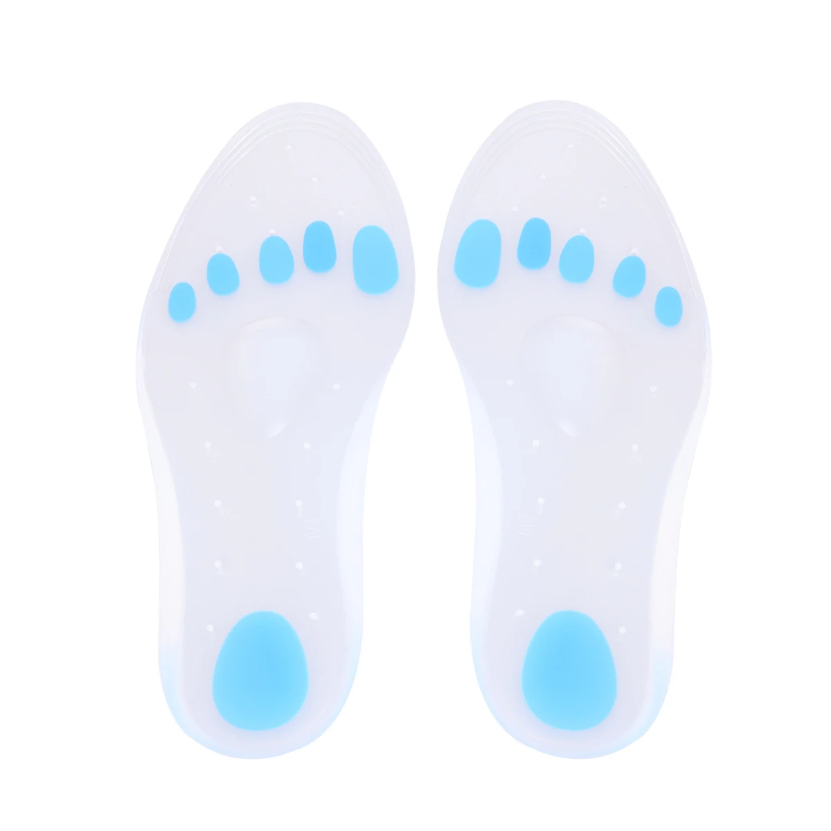 

1 Pair Massage Insoles Comfortable Shockproof Silicone Shoe Pads Sports Foot Care Support Arch Pain Relief Size 42-43