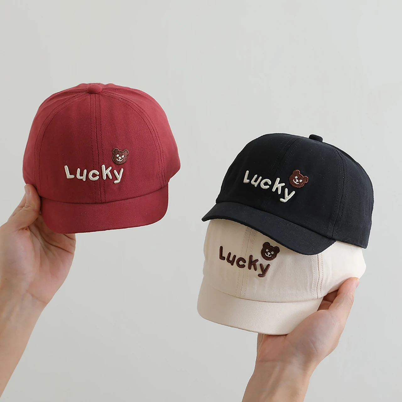

Детская модная кепка-уточка Lucky Bear с коротким козырьком, бейсболка для детей 2-6 лет, для мальчиков и девочек, солнцезащитный козырек